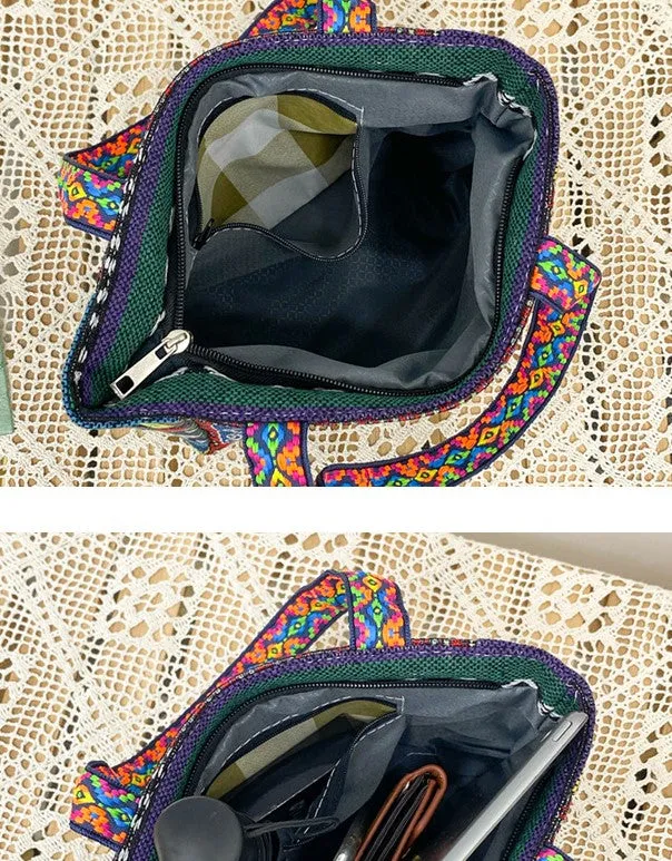 JCBA33008 Vintage Embroidered Fabric Bag - Ethnic Style