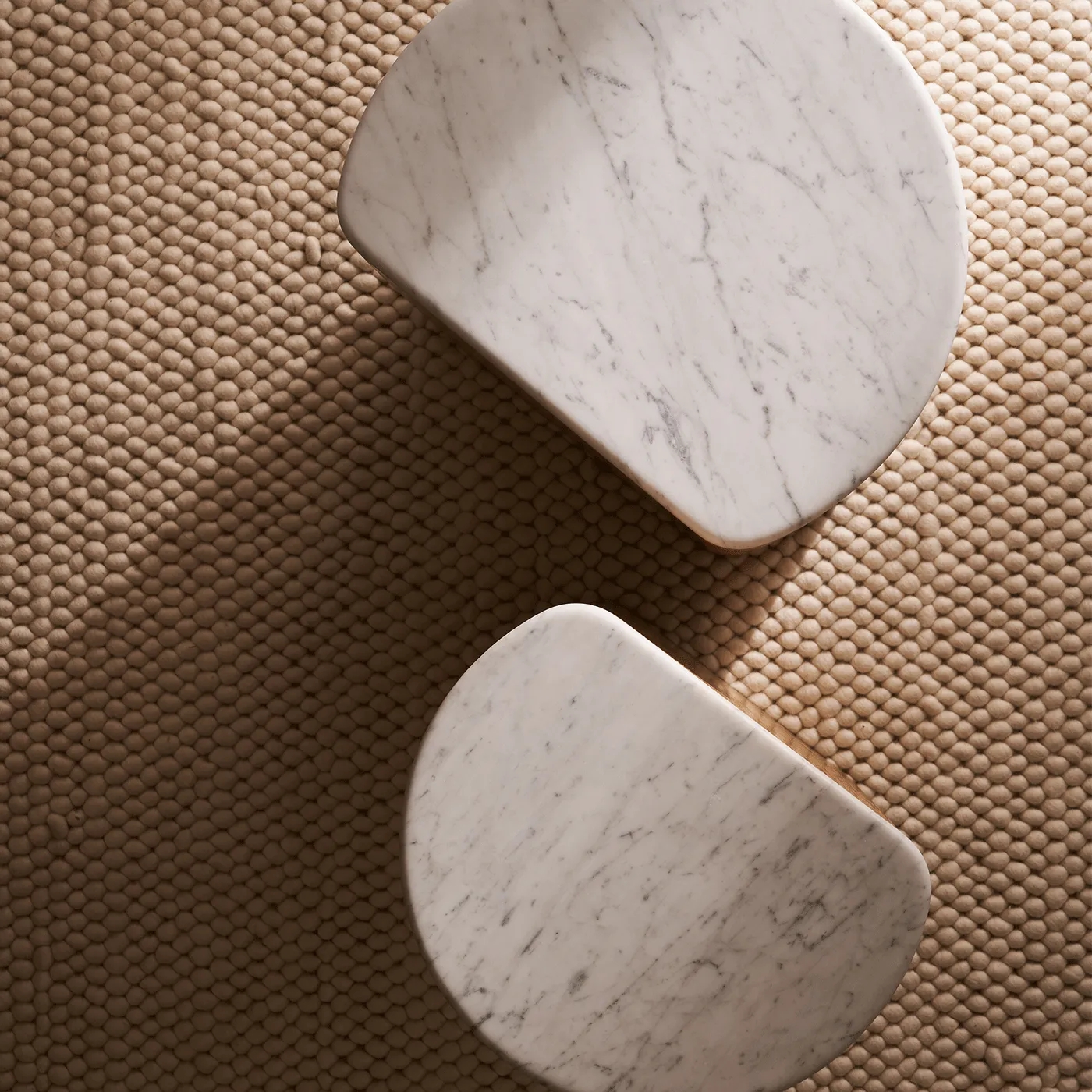 JUNO Carrara Marble Side Table