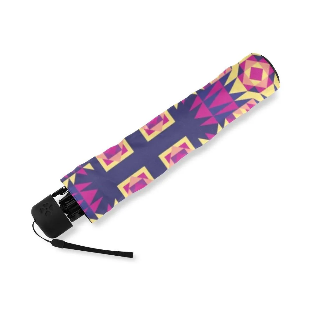 Kaleidoscope Bleu Foldable Umbrella