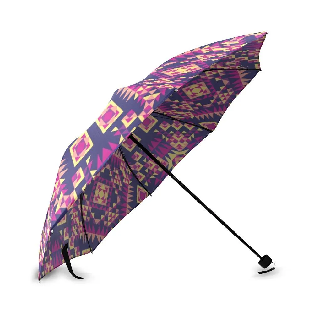 Kaleidoscope Bleu Foldable Umbrella