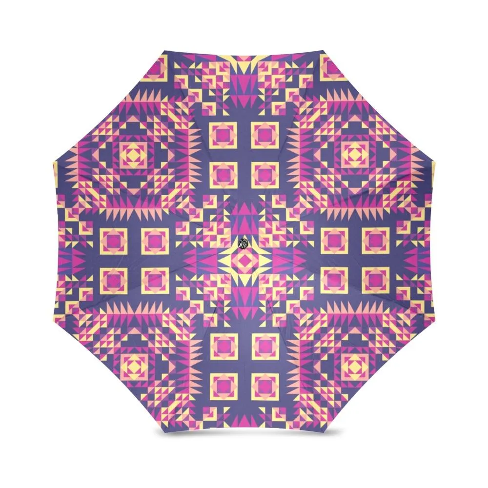 Kaleidoscope Bleu Foldable Umbrella