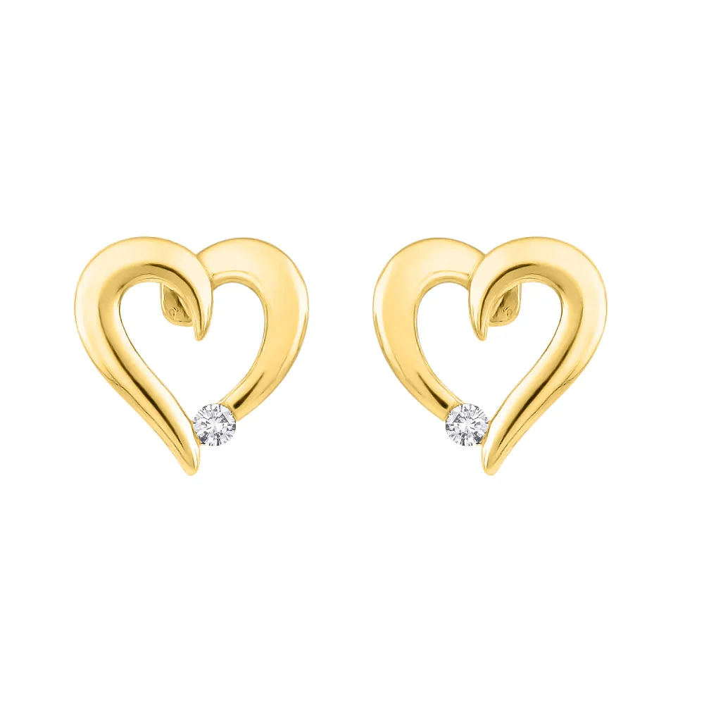 KATARINA Diamond Heart Earrings (1/10 cttw)