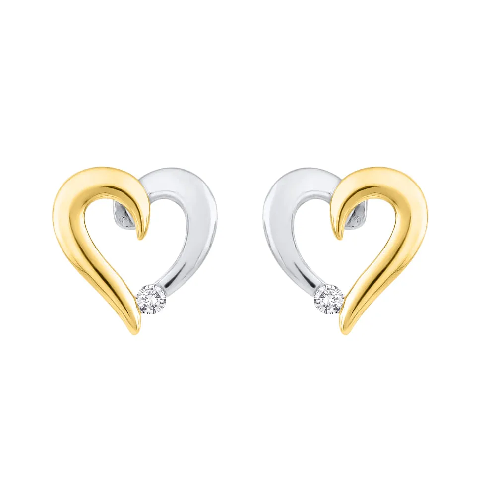 KATARINA Diamond Heart Earrings (1/10 cttw)