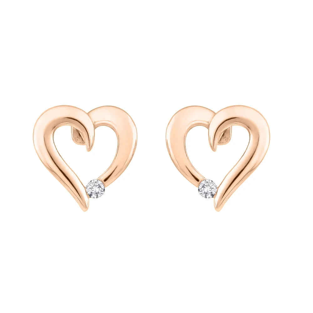 KATARINA Diamond Heart Earrings (1/10 cttw)