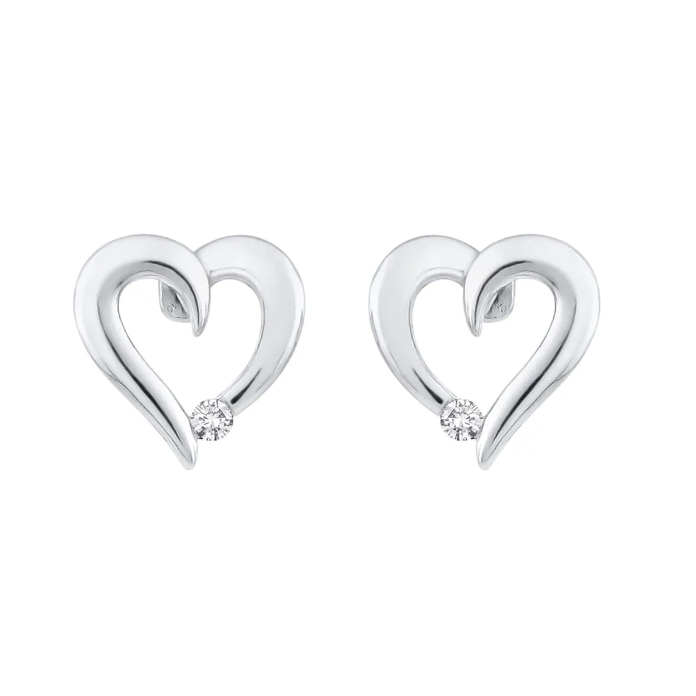 KATARINA Diamond Heart Earrings (1/10 cttw)