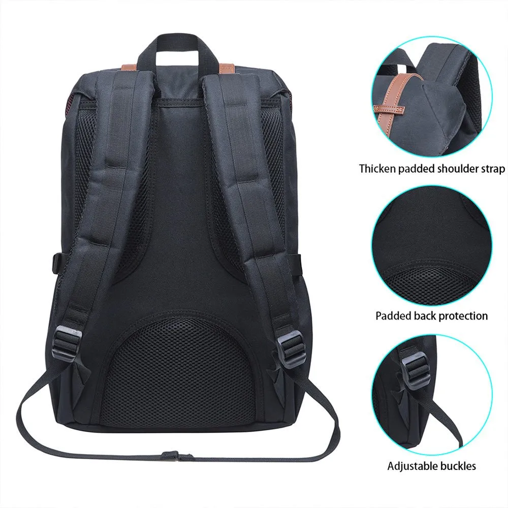 KAUKKO Backpack for city trips, EP5-7 ( Black / 16.1L )