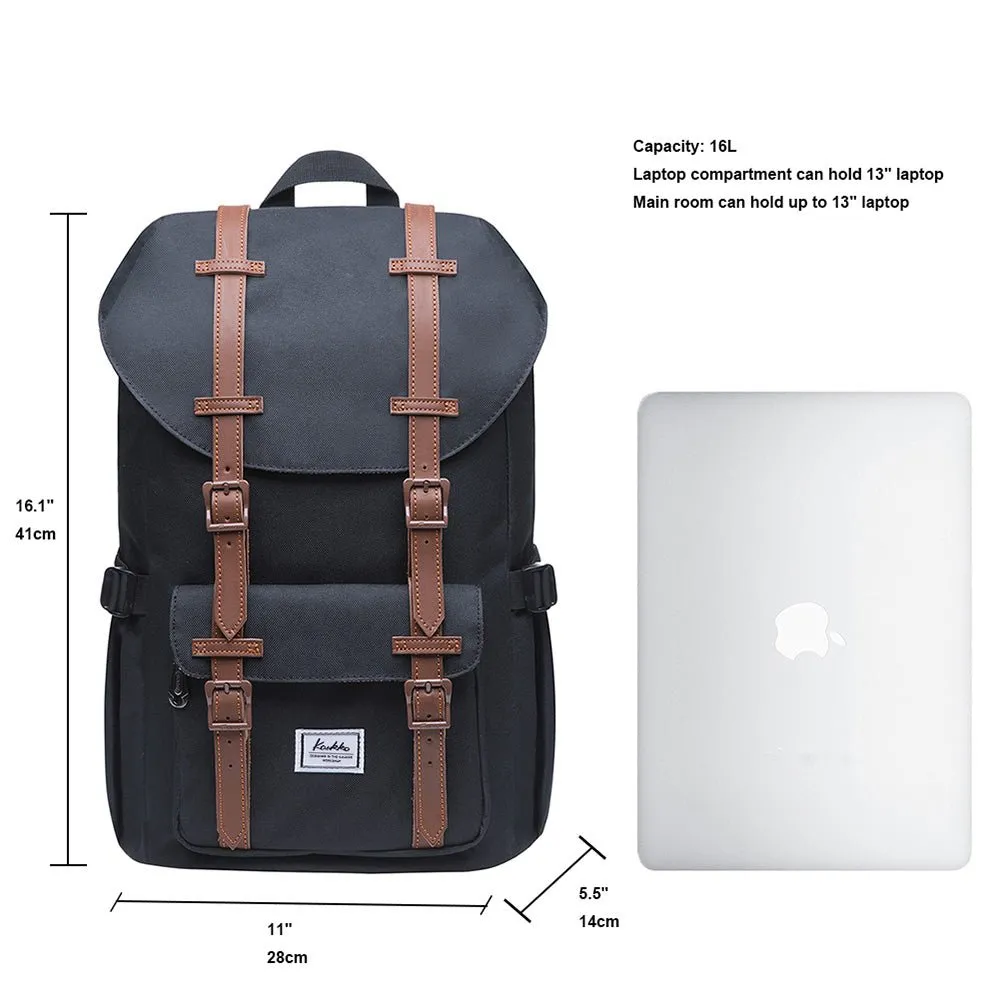 KAUKKO Backpack for city trips, EP5-7 ( Black / 16.1L )