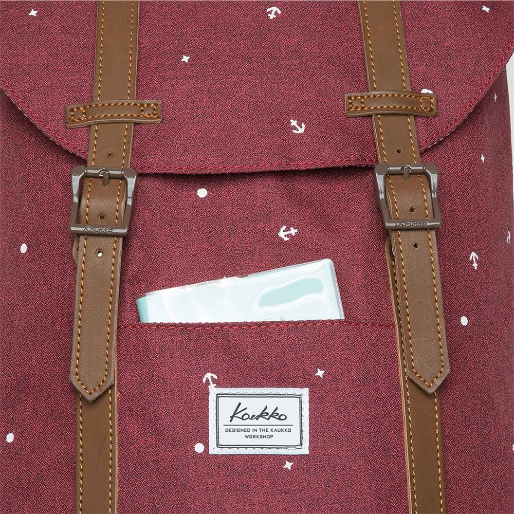 KAUKKO Backpack for city trips, EP6-5 ( Red / 17.8L )