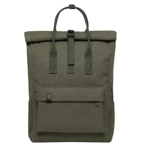 KAUKKO Vintage Canvas Rucksack Laptop Backpack for 12" Notebook for Women Men,School College Backpack (47-2-GREEN)