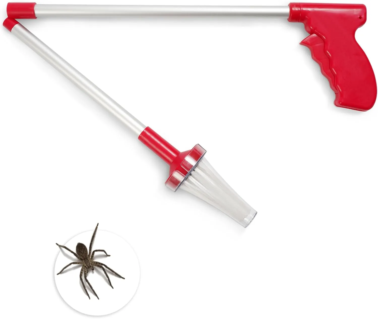 KEPLIN Foldable Spider Catcher - Long-Handled Bug Trap for Safe and Humane Removal of Spiders, Daddy Longlegs, Wasps, Bees, and Moths - Extra Long Handle for Easy Reach
