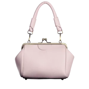 Kiss Lock Metal Trim Mini Handbag - Pink