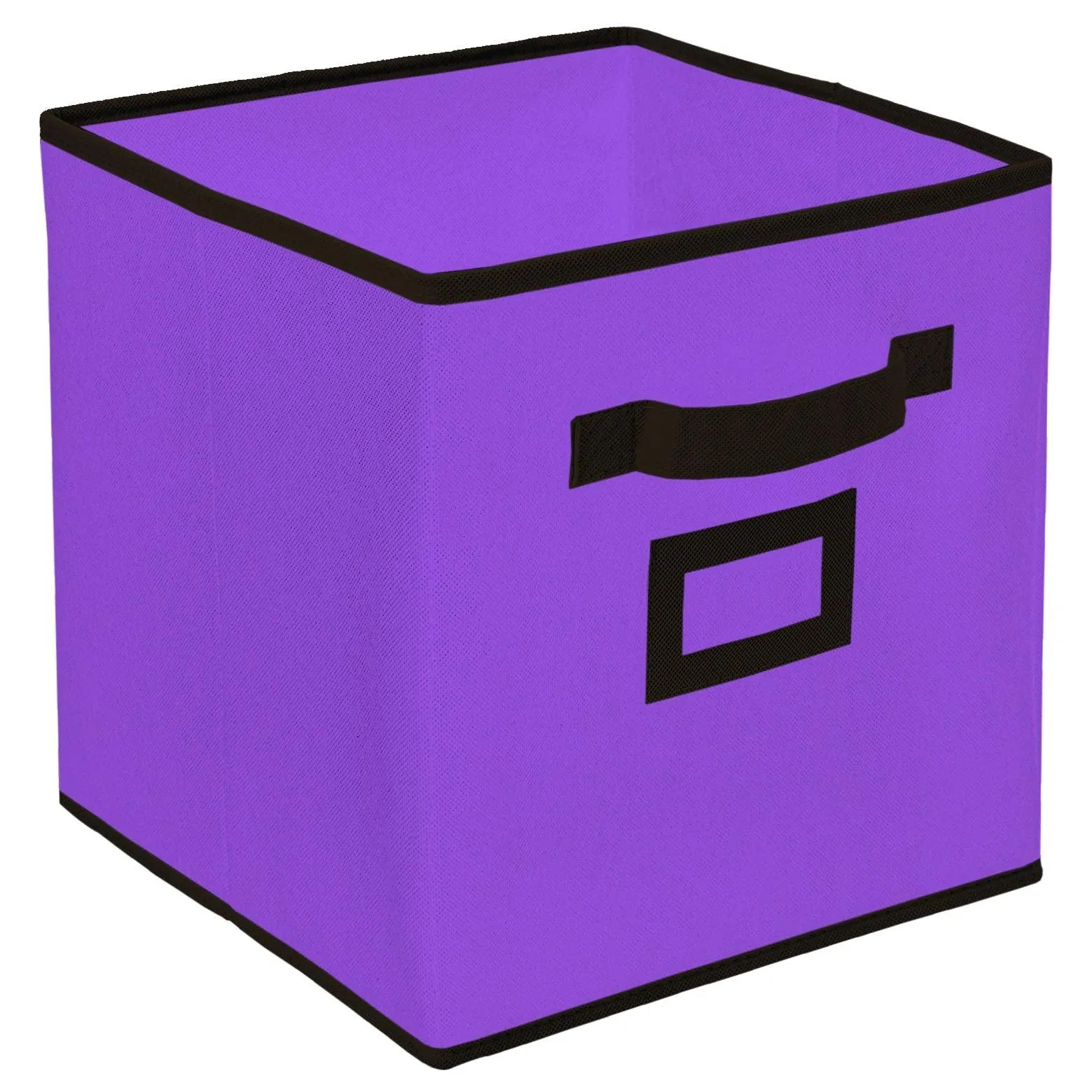 Kuber Industries Non Woven 2 Pieces Large Foldable Storage Organiser Cubes/Boxes (Coffee & Purple) - CTGTC35263