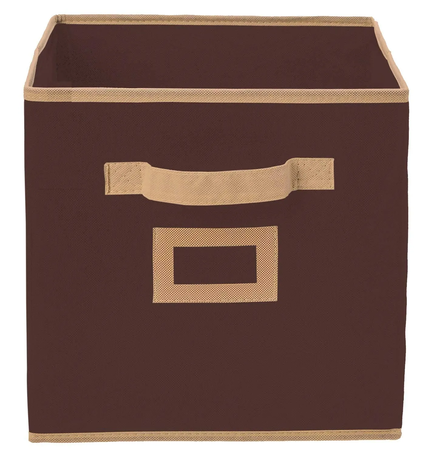 Kuber Industries Non Woven 2 Pieces Large Foldable Storage Organiser Cubes/Boxes (Coffee & Purple) - CTGTC35263