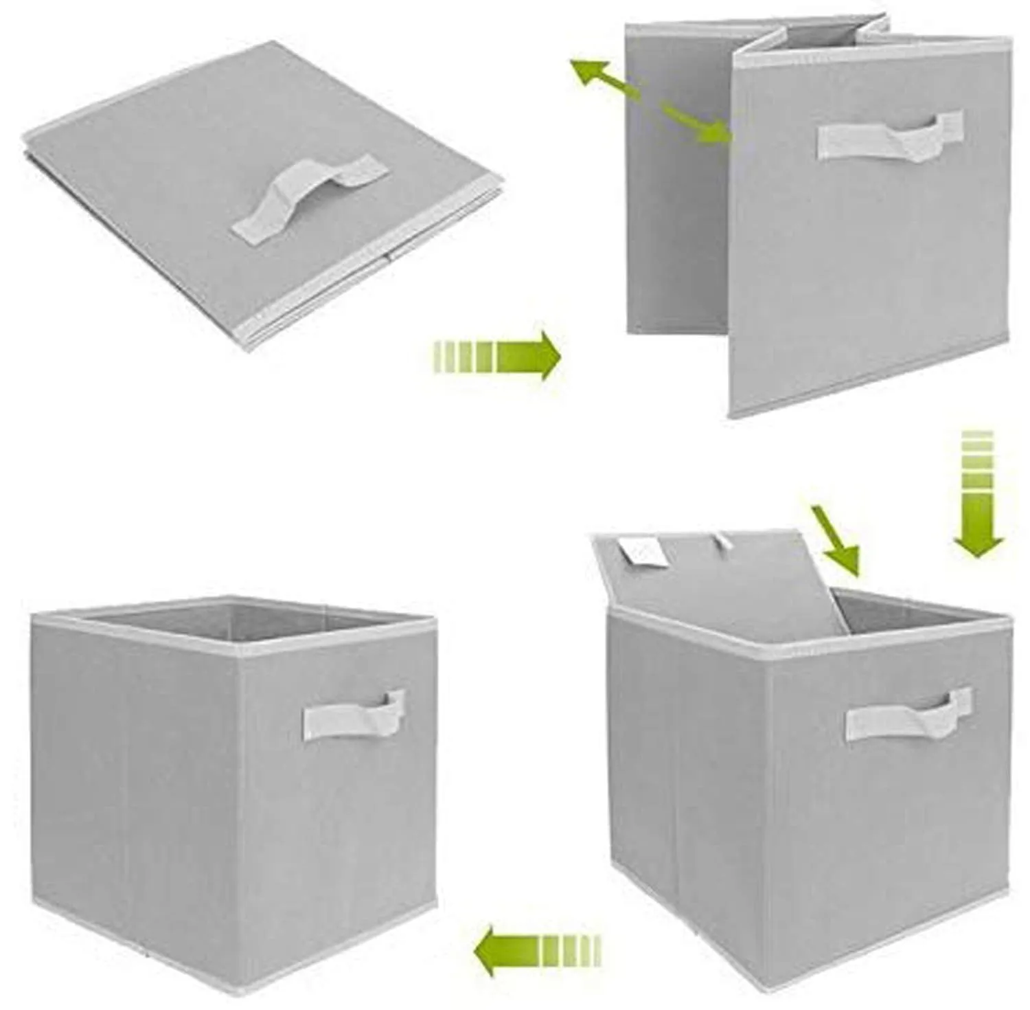 Kuber Industries Non Woven 6 Pieces Small Foldable Storage Organiser Cubes/Boxes (Purple) - CTKTC035162