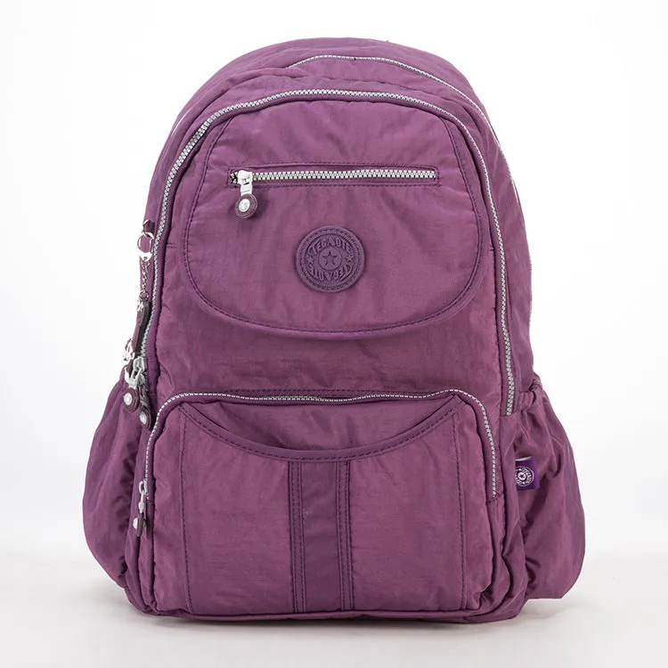 Large Double Compartment Backpack Minimalist Short Travel Purse For Women
