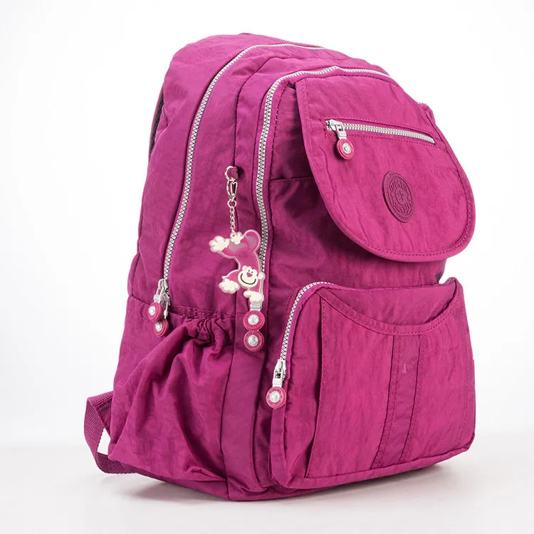Large Double Compartment Backpack Minimalist Short Travel Purse For Women