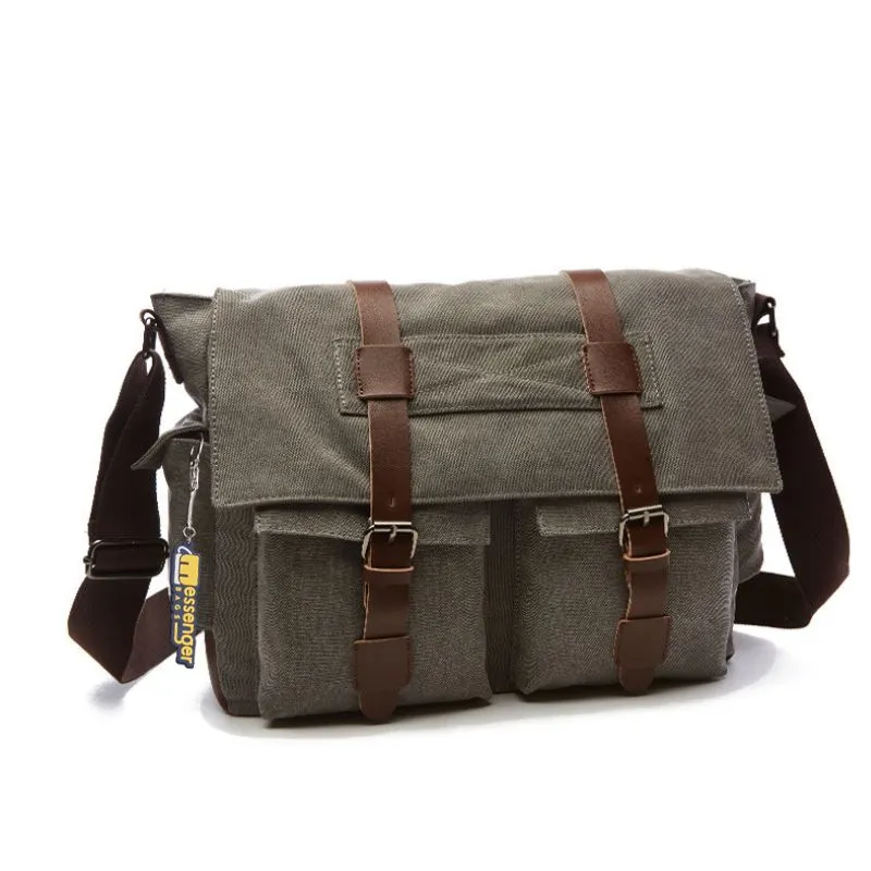 Large Travel Canvas Messenger Bag