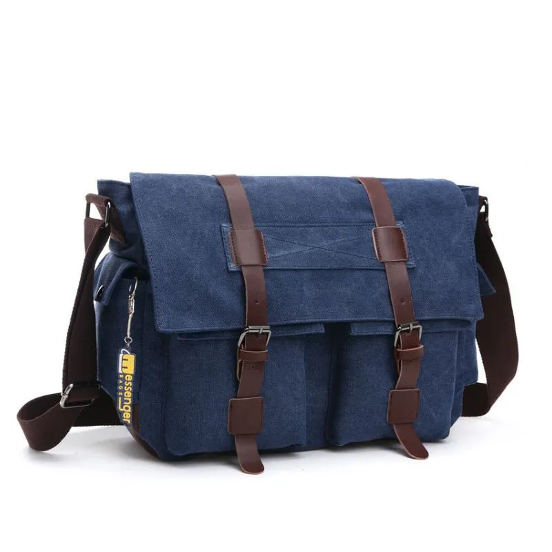 Large Travel Canvas Messenger Bag