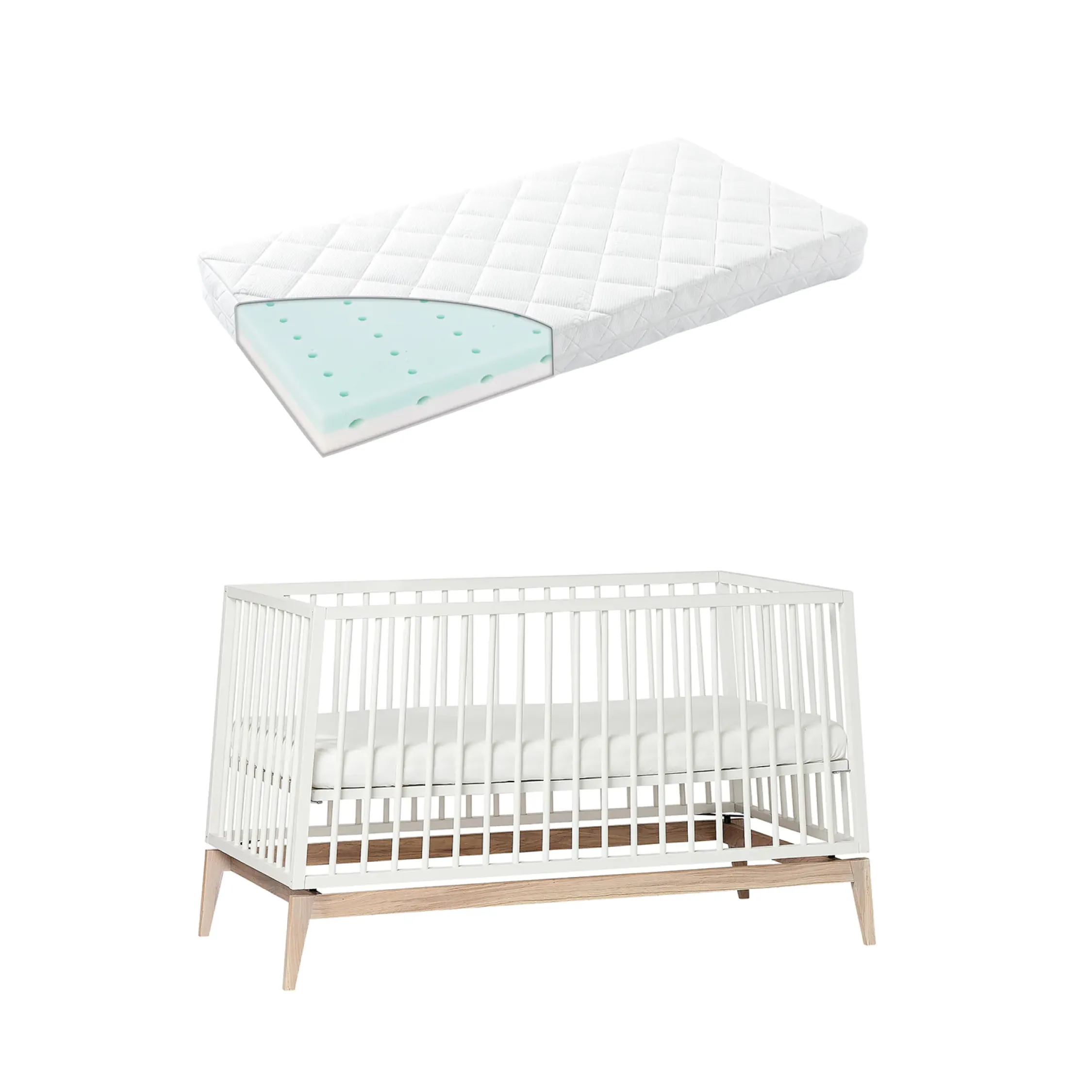 Leander Luna Cot   Mattress
