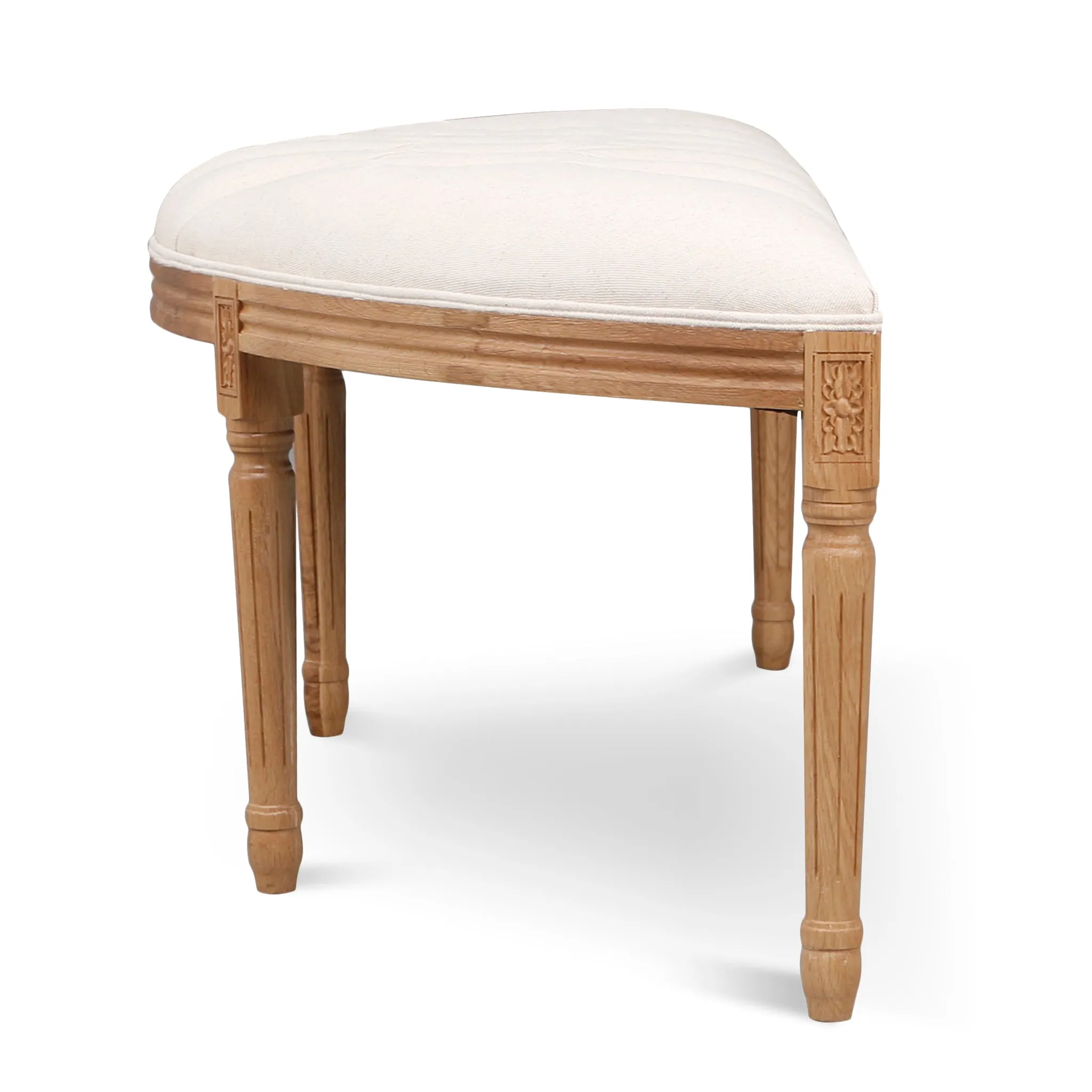 Lenora 1.48m Oak Bench -Light Beige