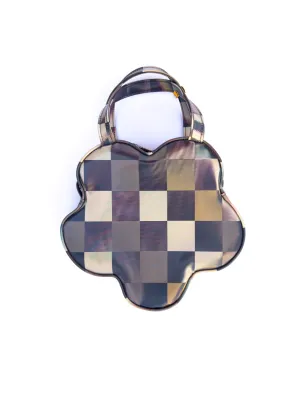 Lenticular Colour-Changing Checker Flower Handbag