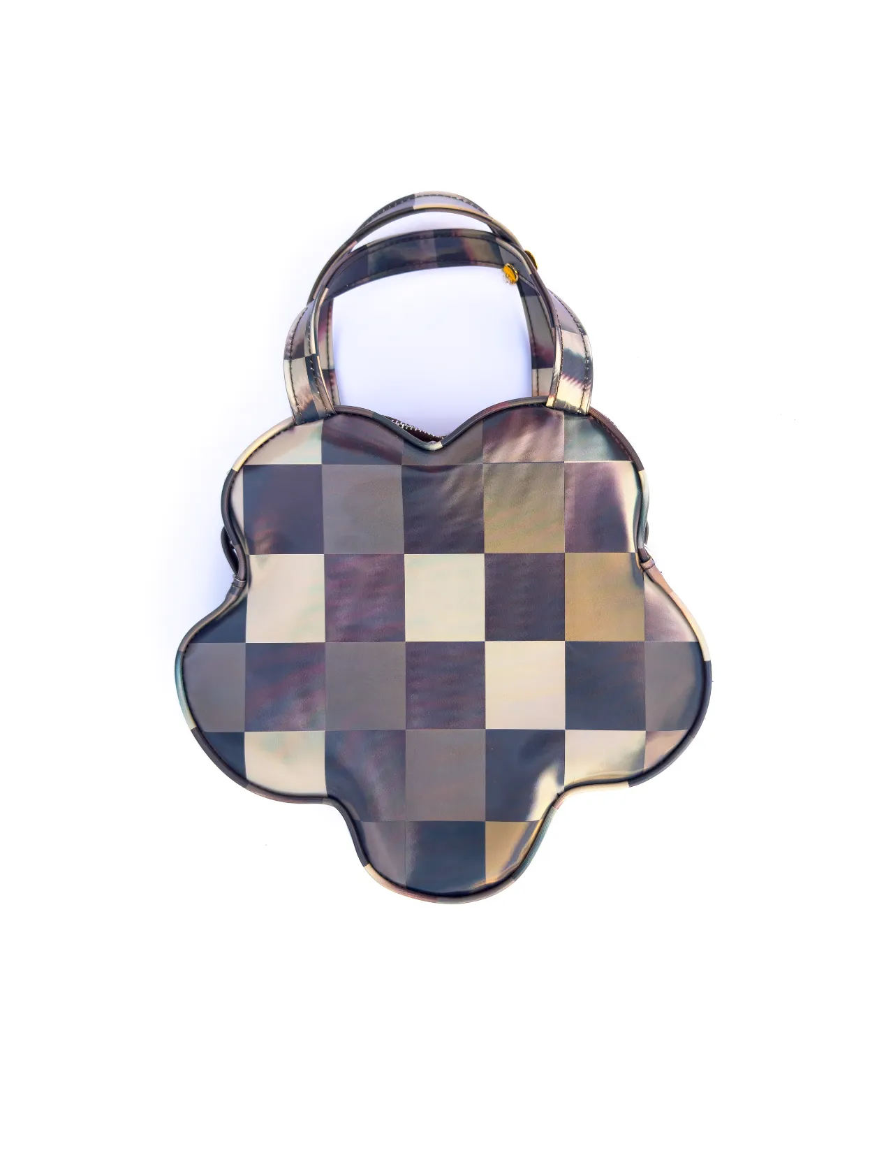 Lenticular Colour-Changing Checker Flower Handbag
