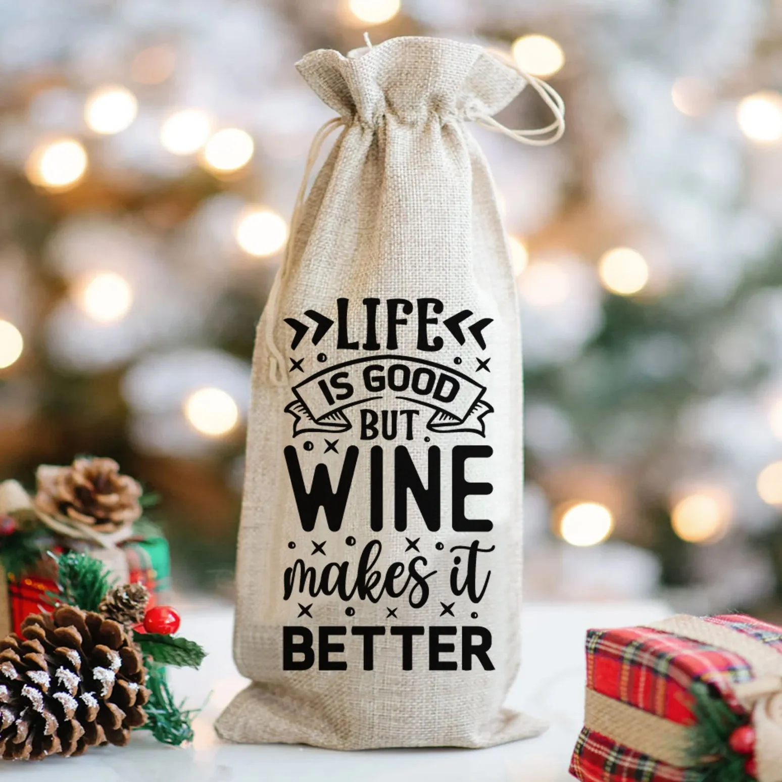 Life Is Good But Wine Makes It Better - Wine Bag