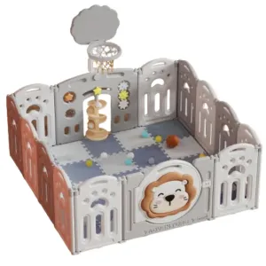 Little Angel Foldable Playpen Lion   BasketBall Stand
