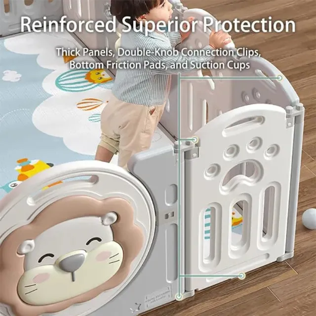 Little Angel Foldable Playpen Lion   BasketBall Stand