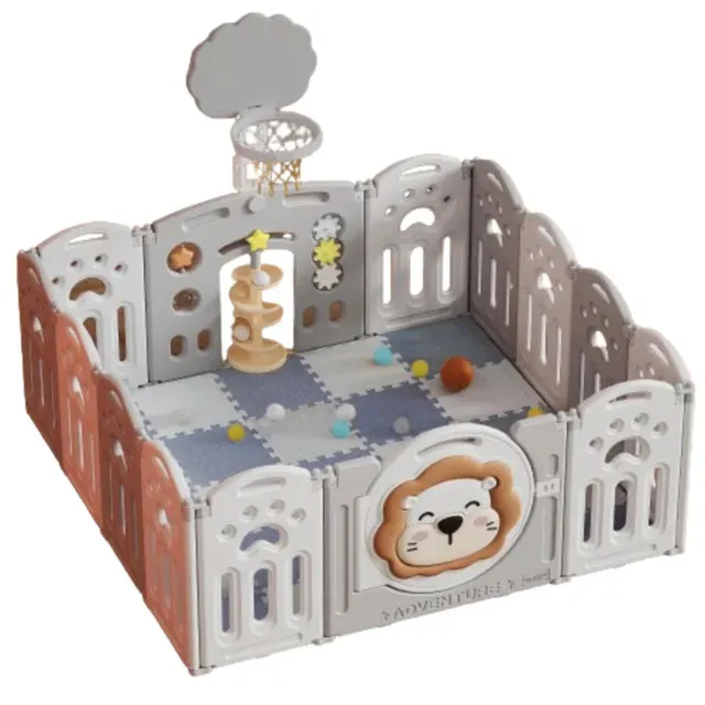 Little Angel Foldable Playpen Lion   BasketBall Stand