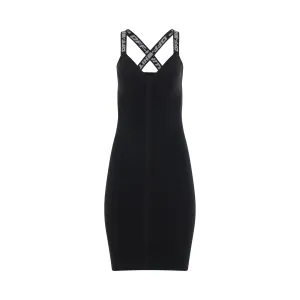 Logo Band Tank Dress in Black/Grey