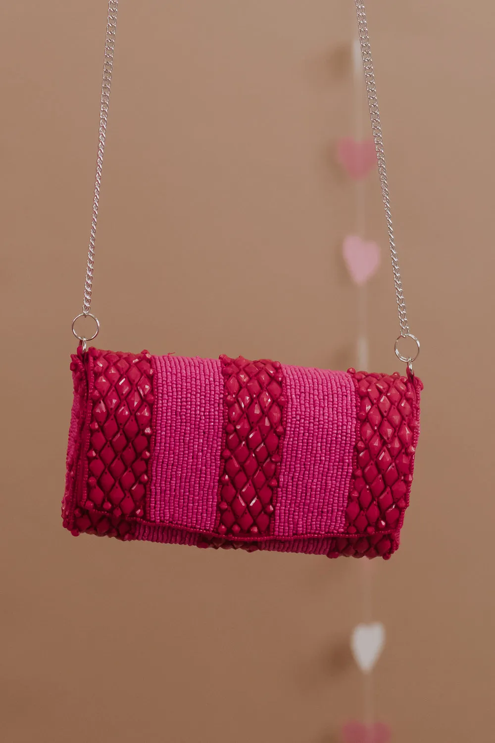 Love Is In The Air Beaded Bag, Pink/Red