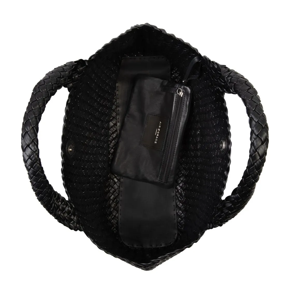 Lusso: Black Woven Leather Handbag - Pre-Order (Dispatch w/c 20/01)