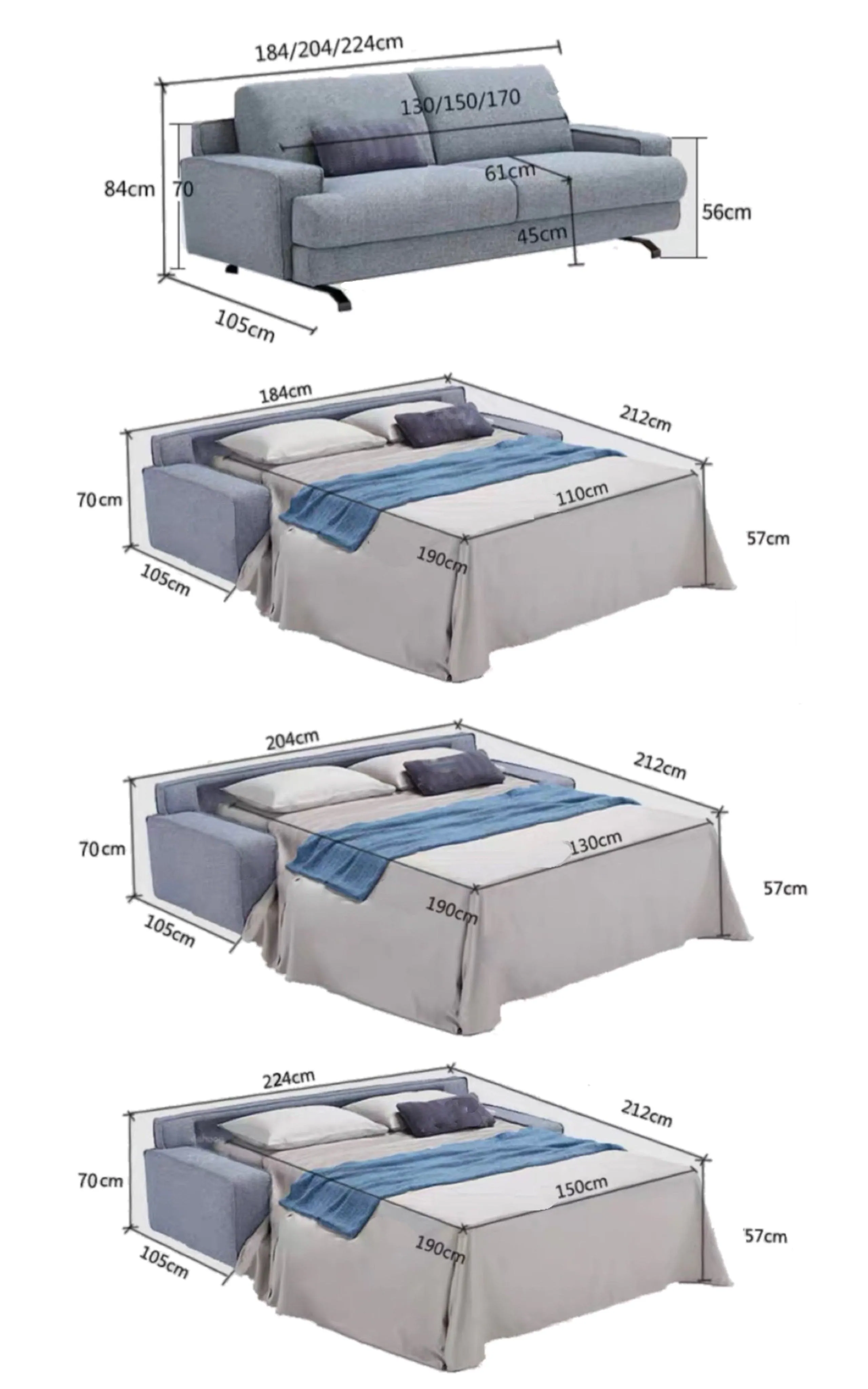 Malcom Foldable Sofa Bed