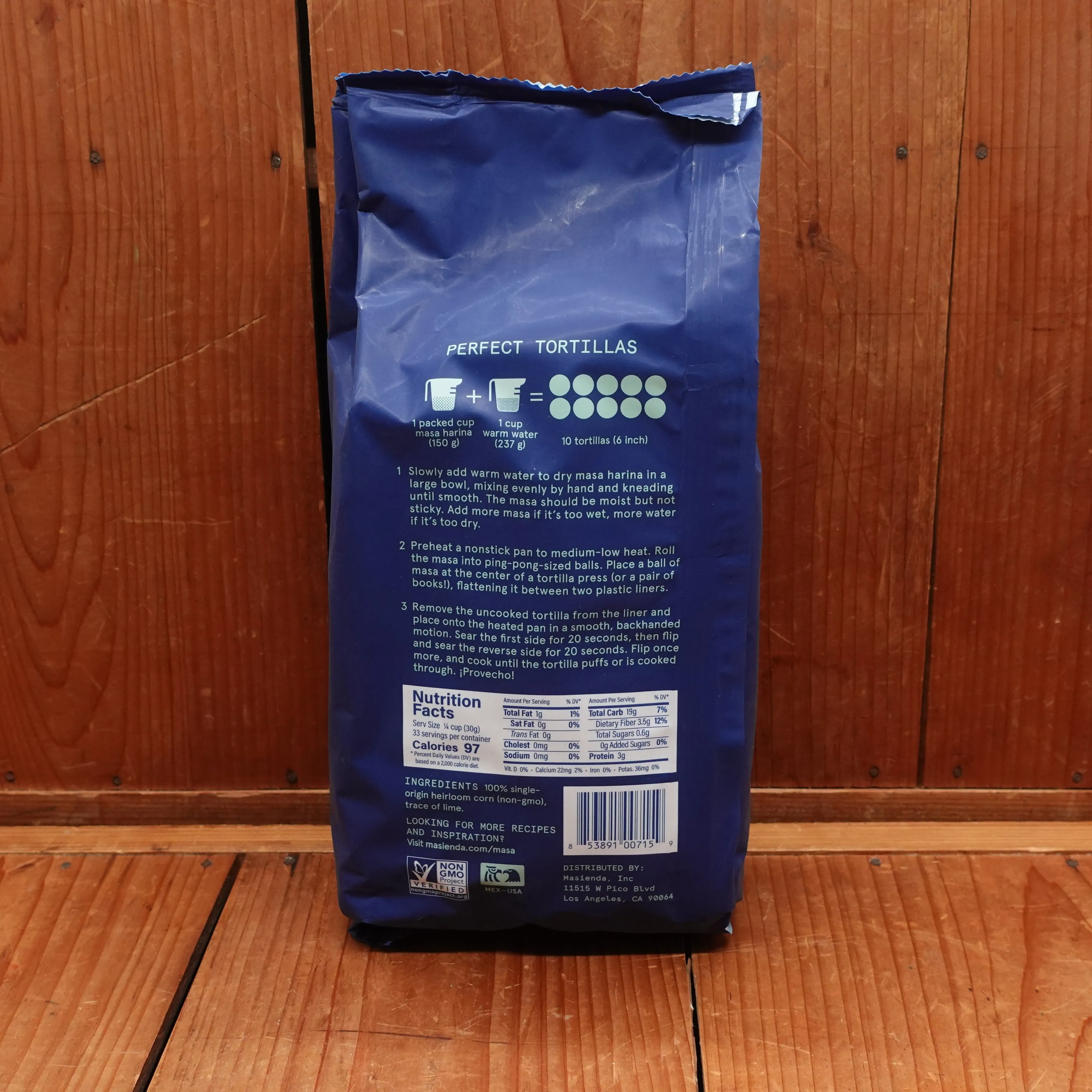 Masienda Heirloom Blue Corn Masa Harina - 1kg