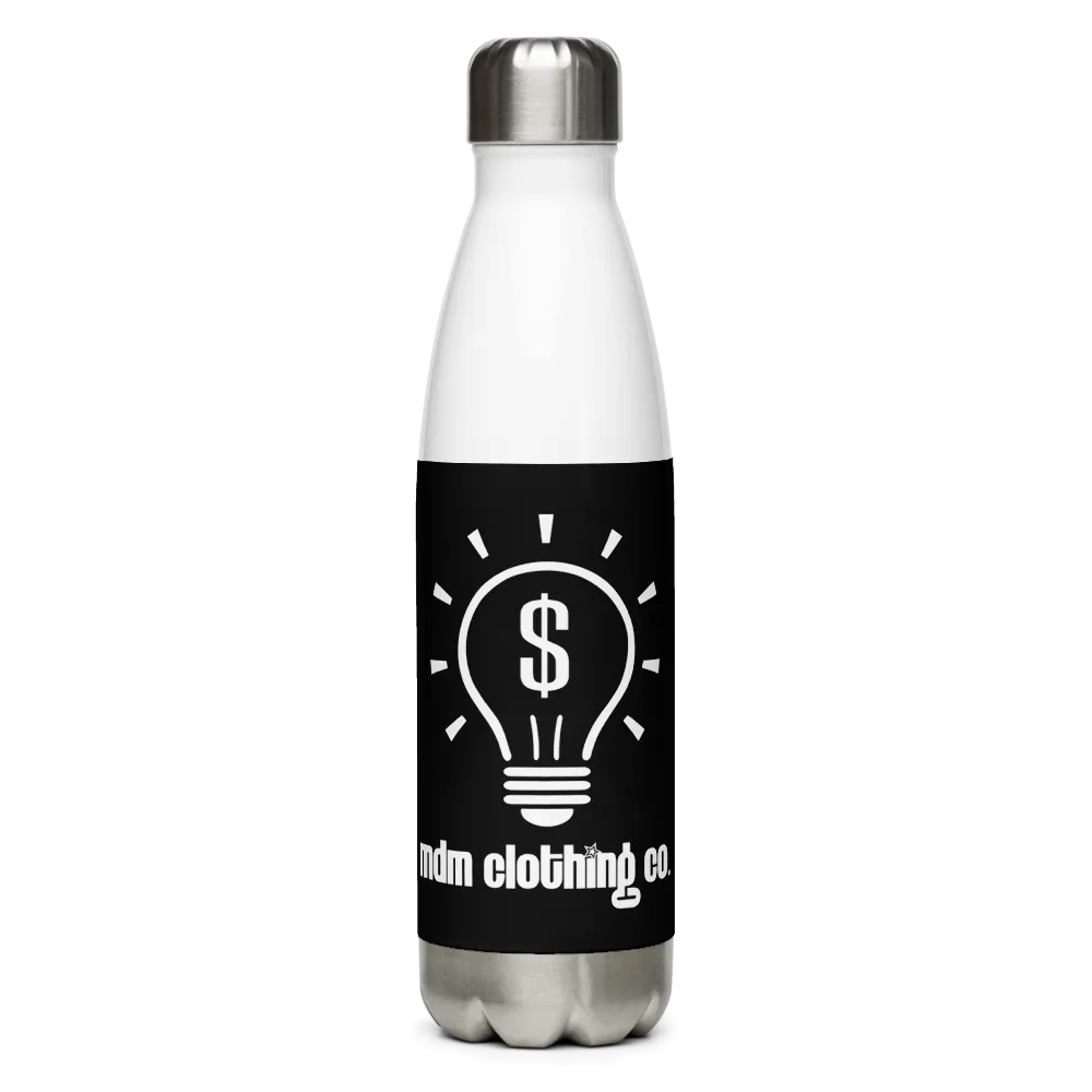 MDM Clothing Co. Black Stainless Steel Water Bottle