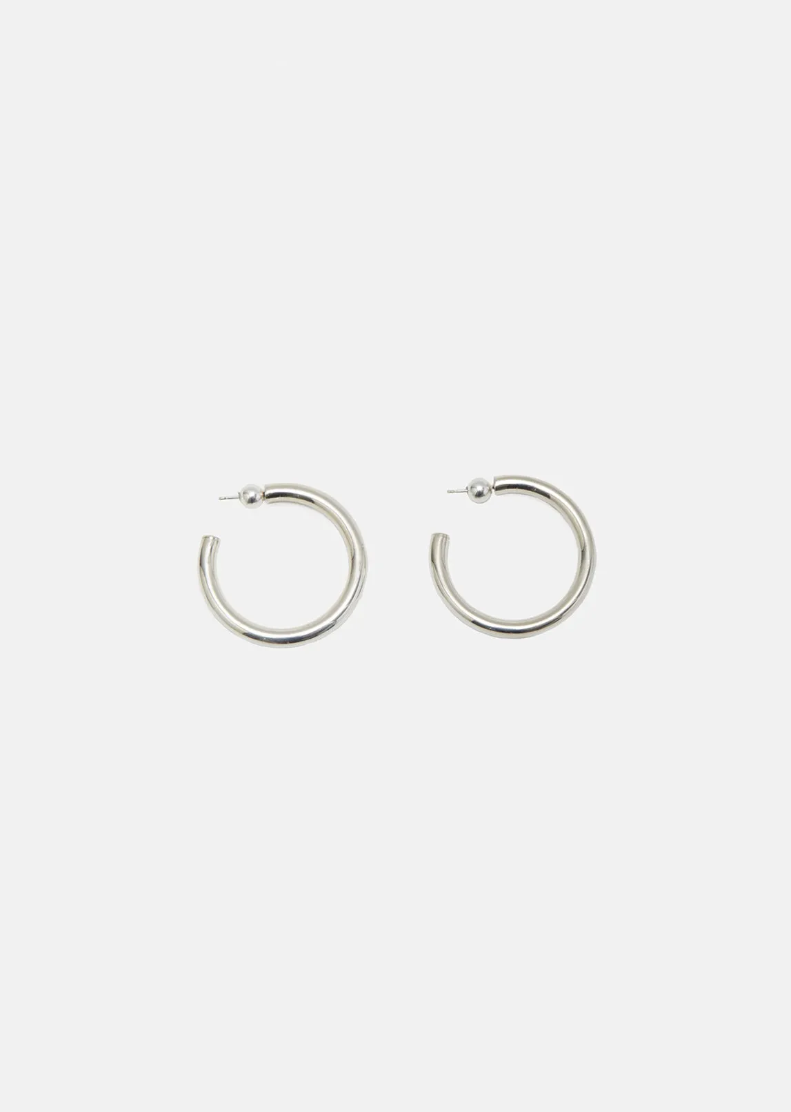 Medium Everyday Hoops — Silver