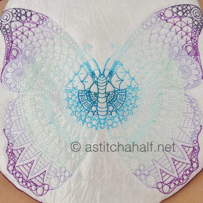 Mega Butterfly Mandala Round Cross Body Bag