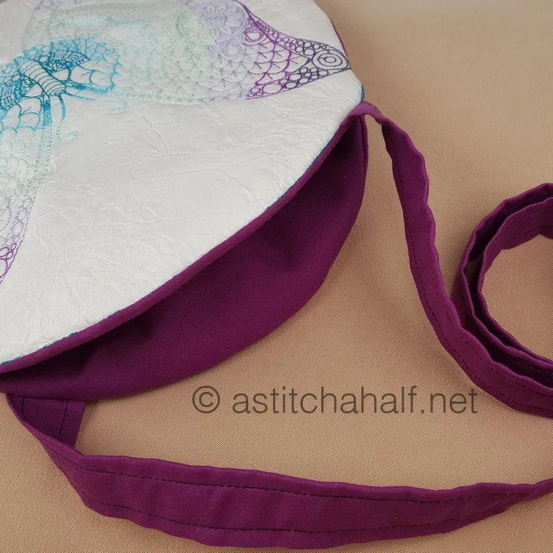 Mega Butterfly Mandala Round Cross Body Bag