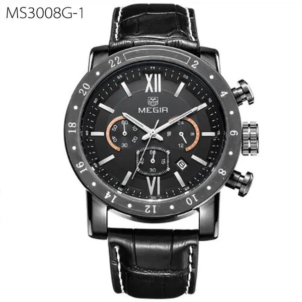 MEGIR Mens Military watch with Luminous Background