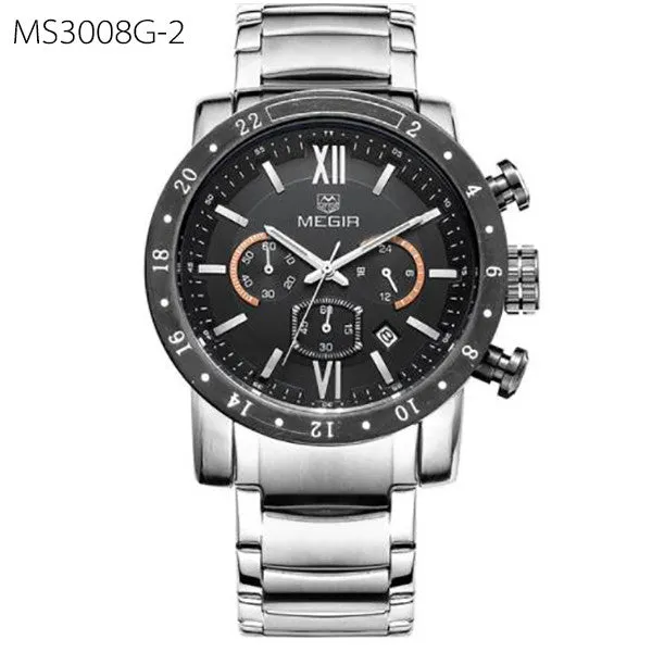 MEGIR Mens Military watch with Luminous Background