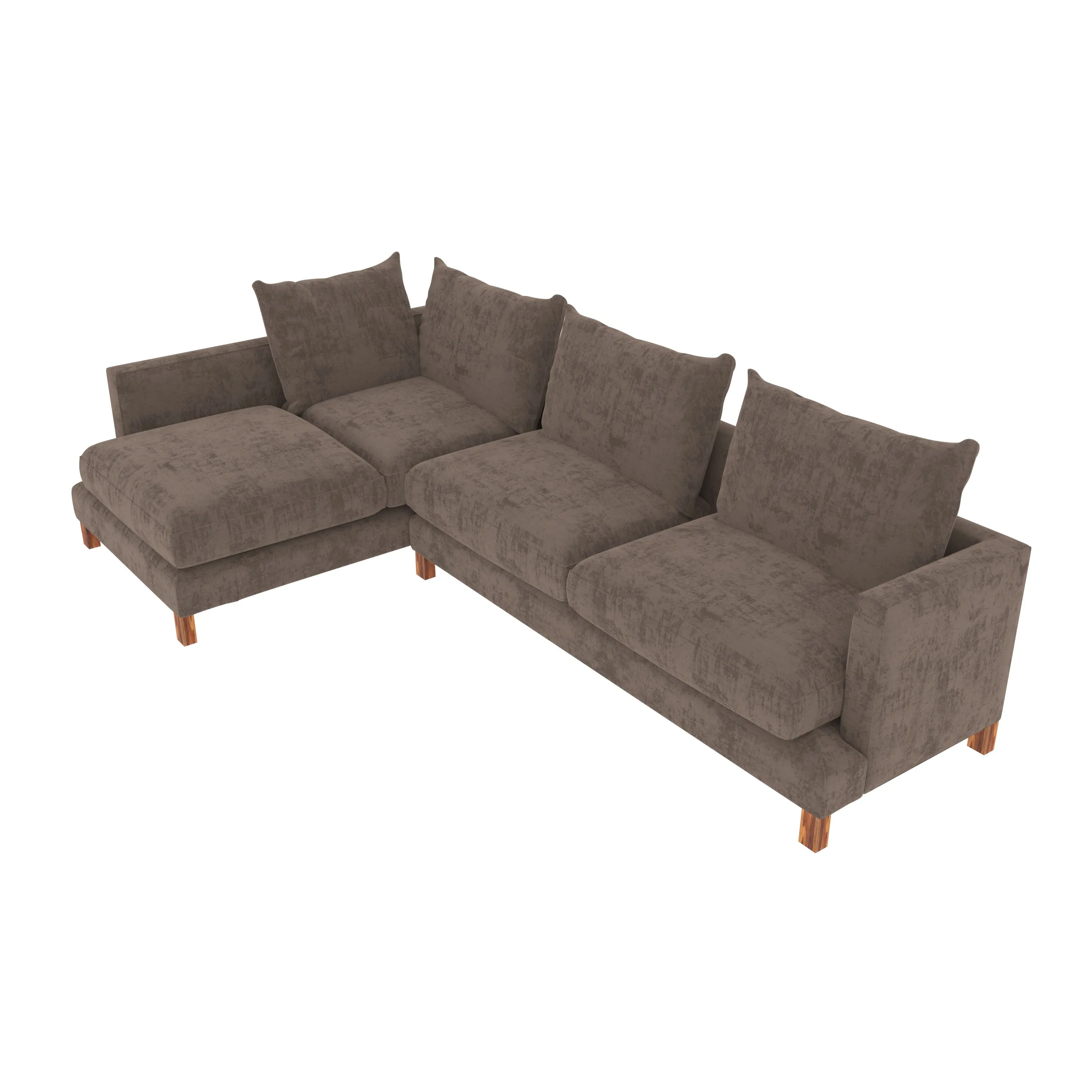 Melodious Mete Pastel Coloured with Premium Comfort L Shaped 4 Seater Sofa Set for Home