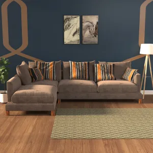 Melodious Mete Pastel Coloured with Premium Comfort L Shaped 4 Seater Sofa Set for Home
