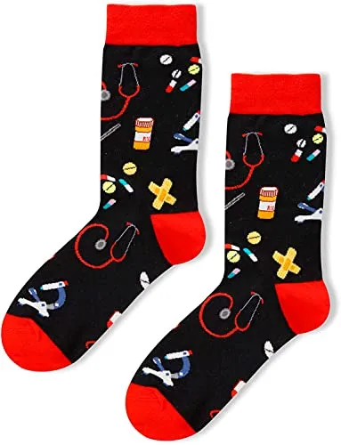 Men Doctor Socks, Medical Student Gift, New Doctor Gift, Future Doctor Gifts, Doctor Graduation Gifts, Nurse Gifts, Health Theme Socks