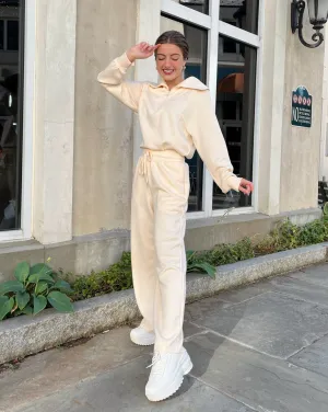 MEROKEETY Half Zip Sweatshirt Wide Leg Sweatpants Lounge Set