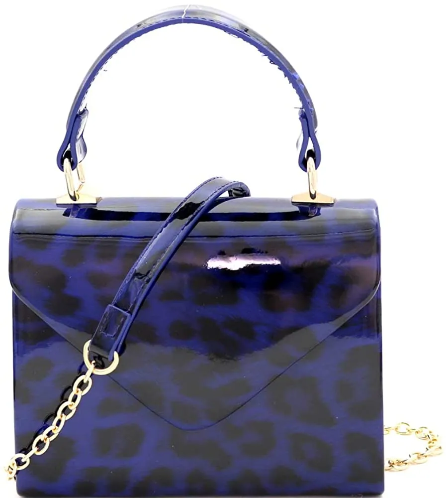 Mini Retro Silver Hardware Snake Black and White Box Flap leather Satchel Crossbody Handbag
