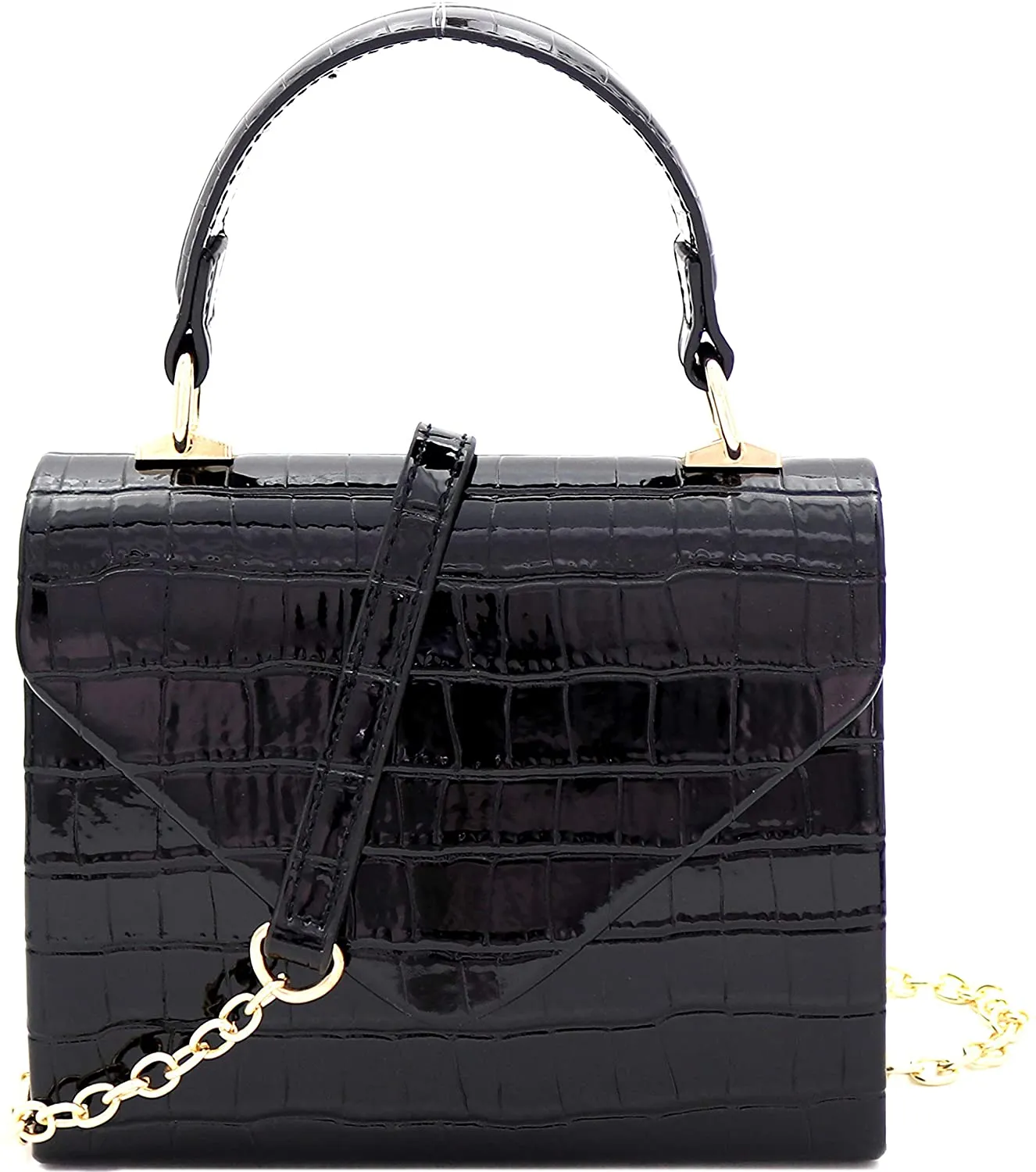 Mini Retro Silver Hardware Snake Black and White Box Flap leather Satchel Crossbody Handbag