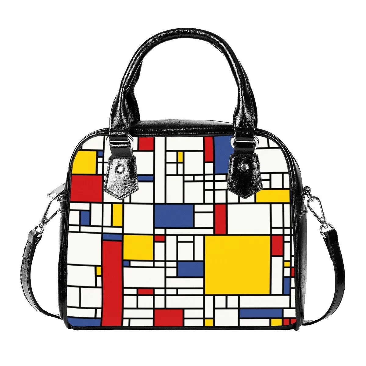 Mod Handbag, Vintage style bag, Mondrian Print Handbag, Mod 60s Print, Mod Mosaic Print, Geometric Handbag, Vintage Inspired handbag