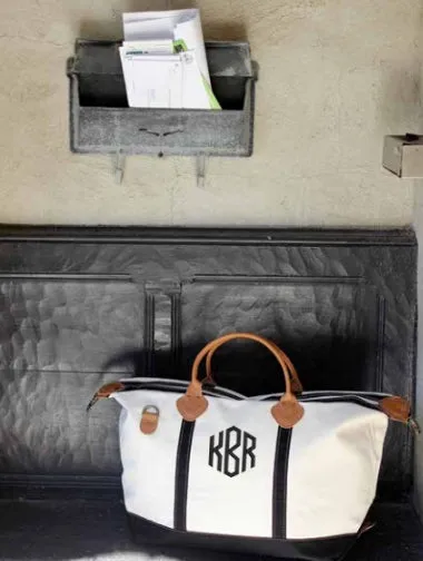 Monogrammed Weekender Travel Bag