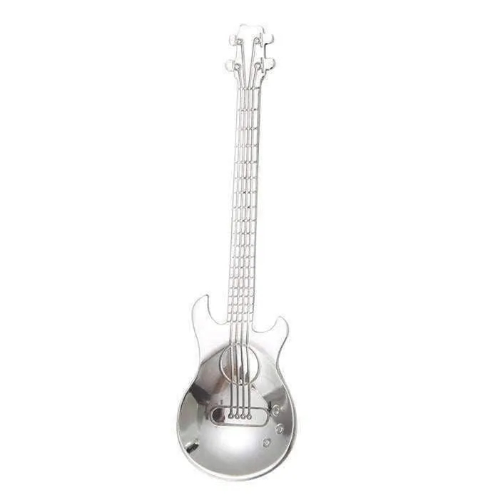Music Themed Guitar Stainless Steel Spoon